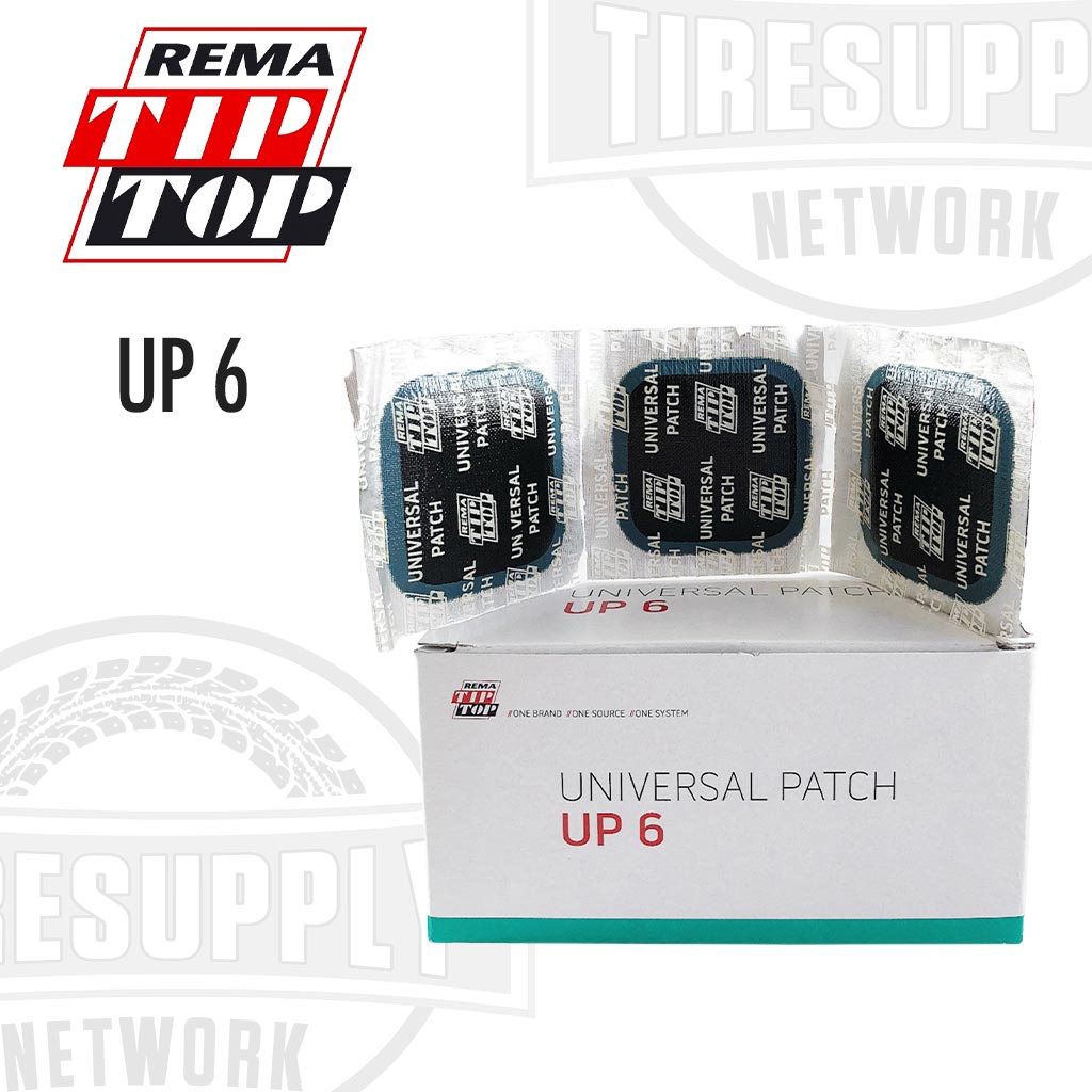 Rema | Medium Square Universal Tire Repair Patch Unit - Box of 50 (UP-6) or Pail of 200 (UP6-P)