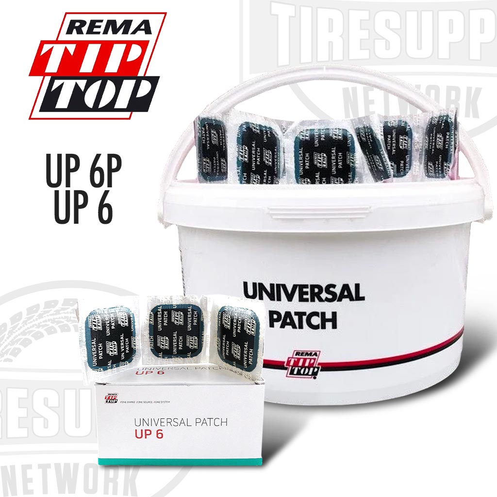 Rema | Medium Square Universal Tire Repair Patch Unit - Box of 50 (UP-6) or Pail of 200 (UP6-P)