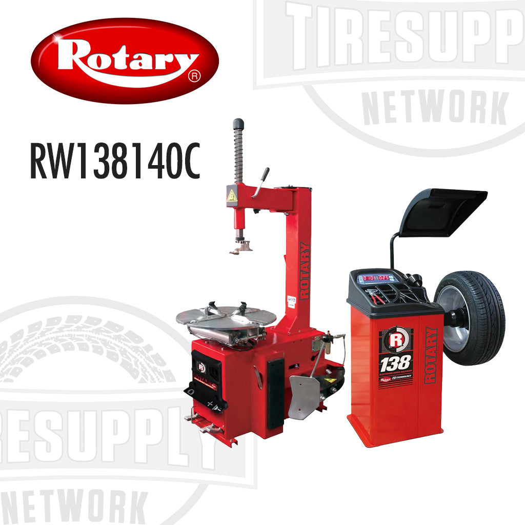 Rotary | Value Combo: R140i Swing Arm Tire Changer &amp; R138 Shop 2D Wheel Balancer (RW138140C)