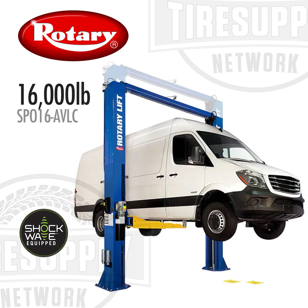 Rotary | 2-Post Lift 16,000 lbs Capacity - Shockwave Symmetric - Low Ceiling (SPO16-AVLC)