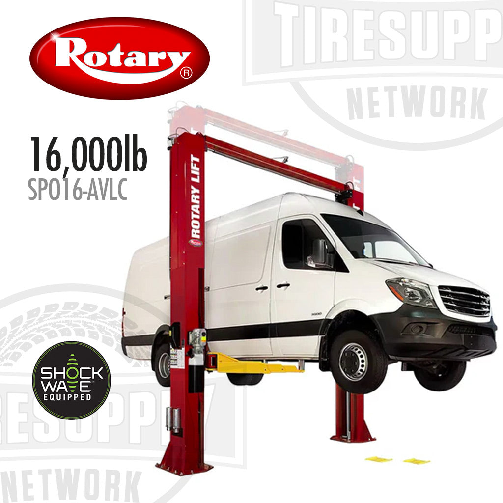 Rotary | 2-Post Lift 16,000 lbs Capacity - Shockwave Symmetric - Low Ceiling (SPO16-AVLC)