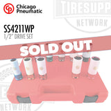 Chicago Pneumatic SS4211WP | 1/2" Drive 11-Piece No Mar Impact Socket Set - SAE & Metric