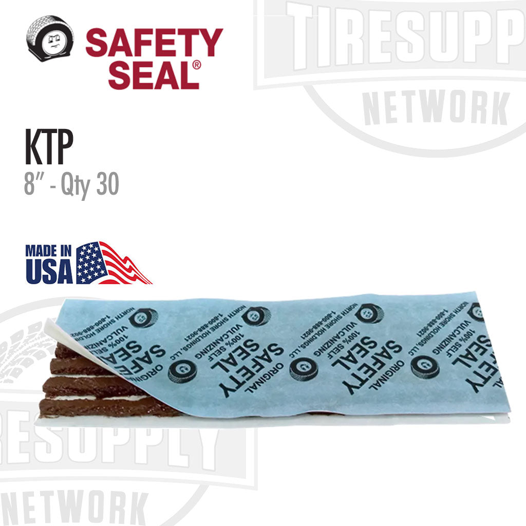 Safety Seal KTP tire repair strips with visible branding on a white background