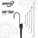 Sirco | EPDM Tarp Straps with S-Hooks - 9"- 41" (T-*)