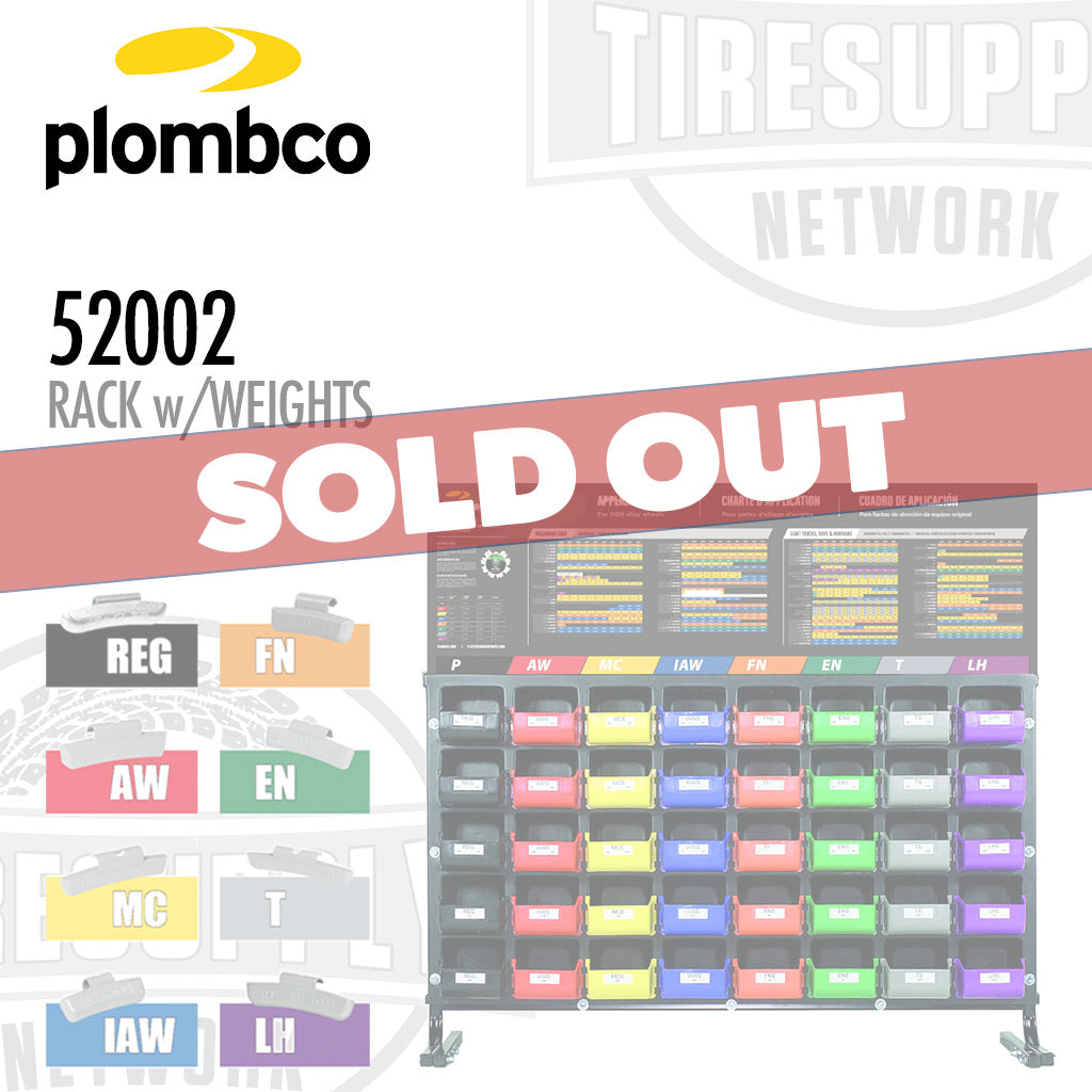 Plombco 52002 | Kit Passenger 40 Wheel Weight Assortment Rack - Choose with Zinc Weights or Rack Only