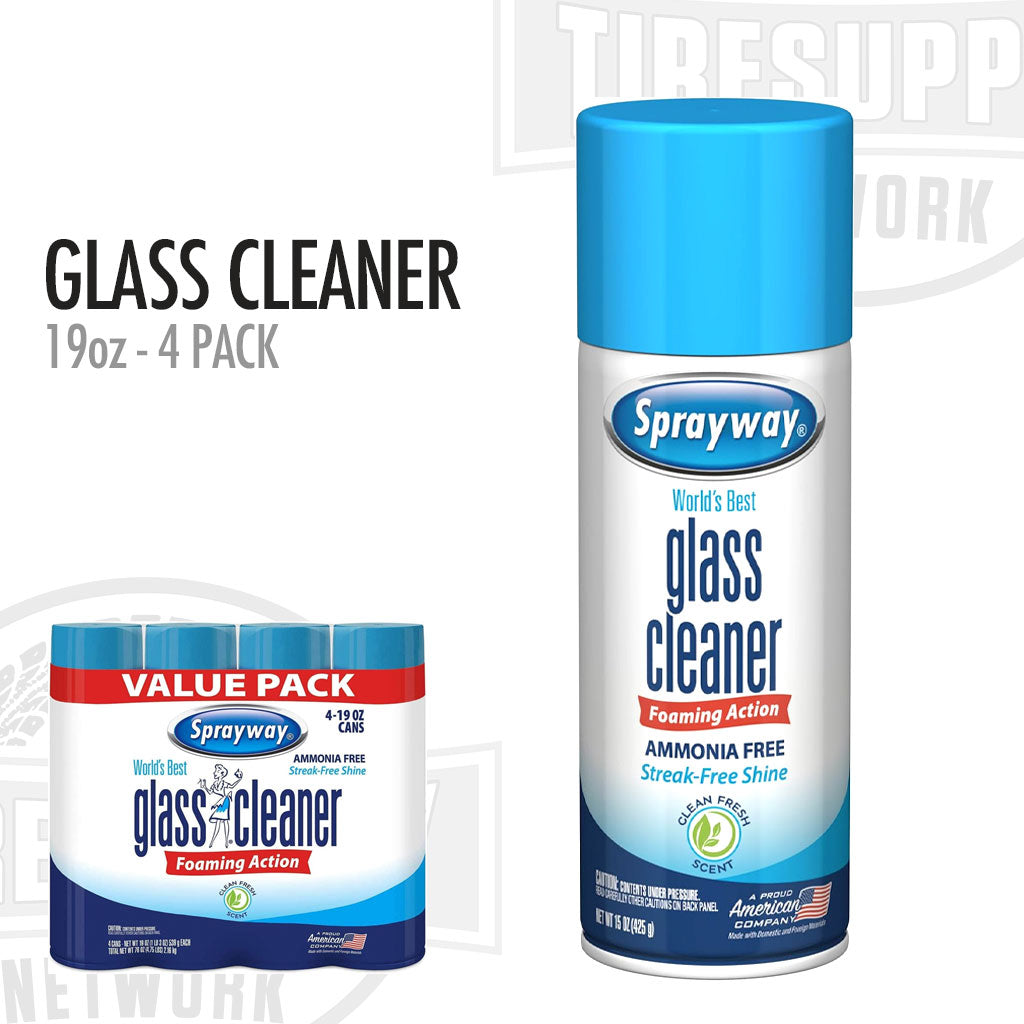 Sprayway | Ammonia-Free Foaming-Action Aerosol Spray Glass Cleaner 4-Pack of 19 oz Cans (SWGC)