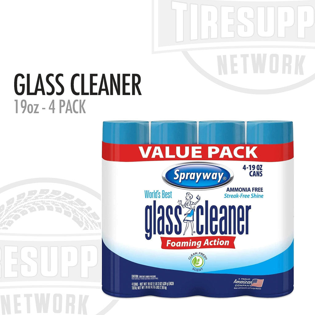 Sprayway | Ammonia-Free Foaming-Action Aerosol Spray Glass Cleaner 4-Pack of 19 oz Cans (SWGC)
