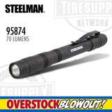 Steelman 95874 Durable Aluminum AAA-Battery Powered Pocket-Sized LED Pen Flashlight