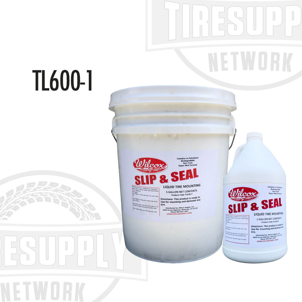 Slip &amp;amp; Seal Liquid Tire Mounting Lube - Choose 1-Gallon Jug or 5-Gallon Bucket (TL600-1)