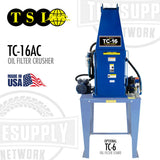 TSI TC-16 Oil Filter Crusher | 5 HP Electric Motor