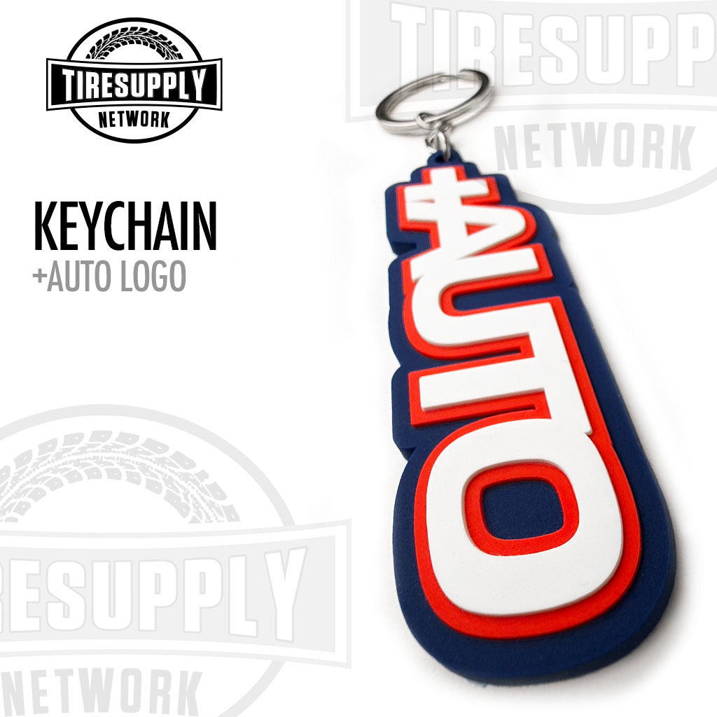 Tire Supply Network | TPR Keychain - 3.5" +AUTO Logo RWB (KEY-PLUS)
