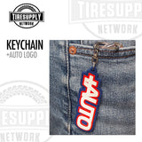 Tire Supply Network | TPR Keychain - 3.5" +AUTO Logo RWB (KEY-PLUS)