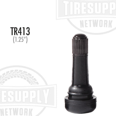 TV413 1.25" rubber snap in valve, TR413