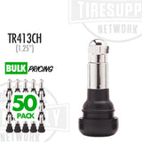 1.25" Chrome Sleeve Rubber Snap-In Valve Stem (TV-413CH*)