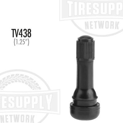 TV438 1.25" rubber snap in valve stem spare tire, TV438