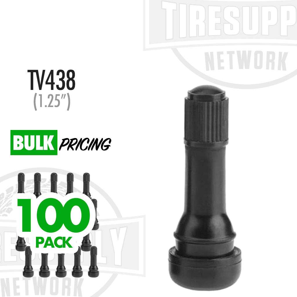 1.25" Rubber Snap-In Valve Stem for Spare Tire (TV-438*)