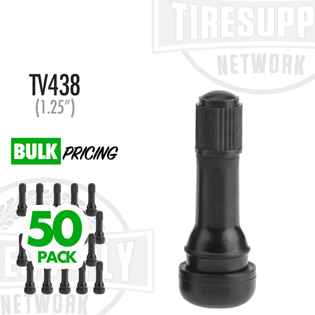 1.25&quot; Rubber Snap-In Valve Stem for Spare Tire (TV-438*)