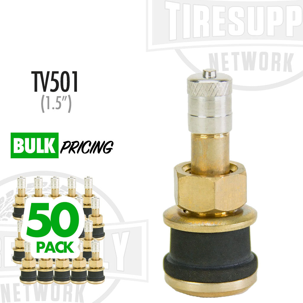 1.5&quot; Tubeless Truck Metal Valve Stem - .625 Hole (TV-501A*)