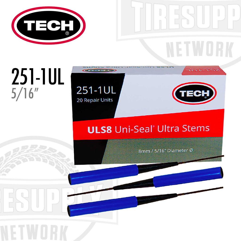 TECH | ULS8 Uni-Seal Ultra Stem Lead-Wire 5/16″ Injury Tire Repair Plug Insert - Box of 20 (251-1UL)