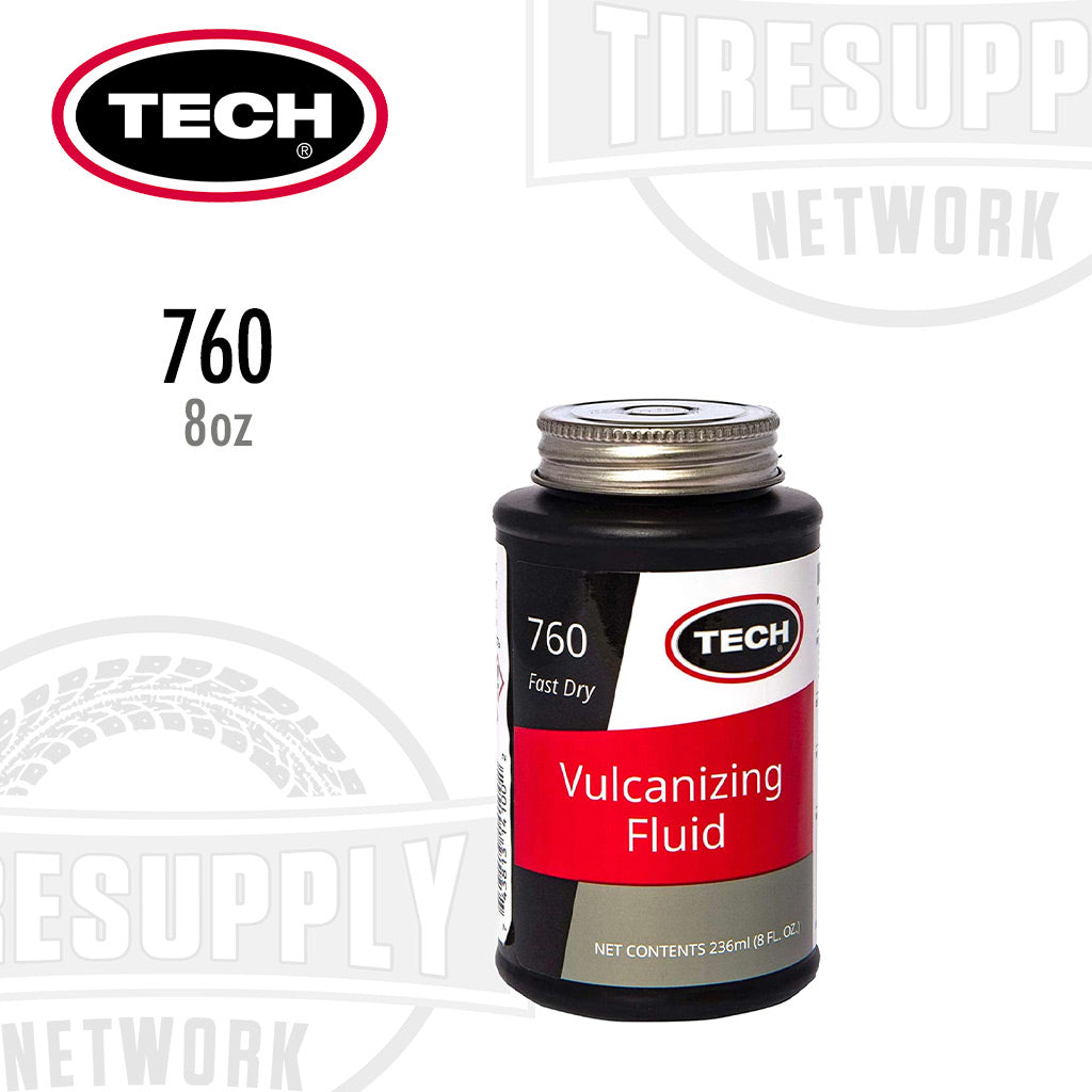 TECH | Fast Dry Chemical Vulcanizing Fluid Tire Repair Cement 8 oz Bottle (760)
