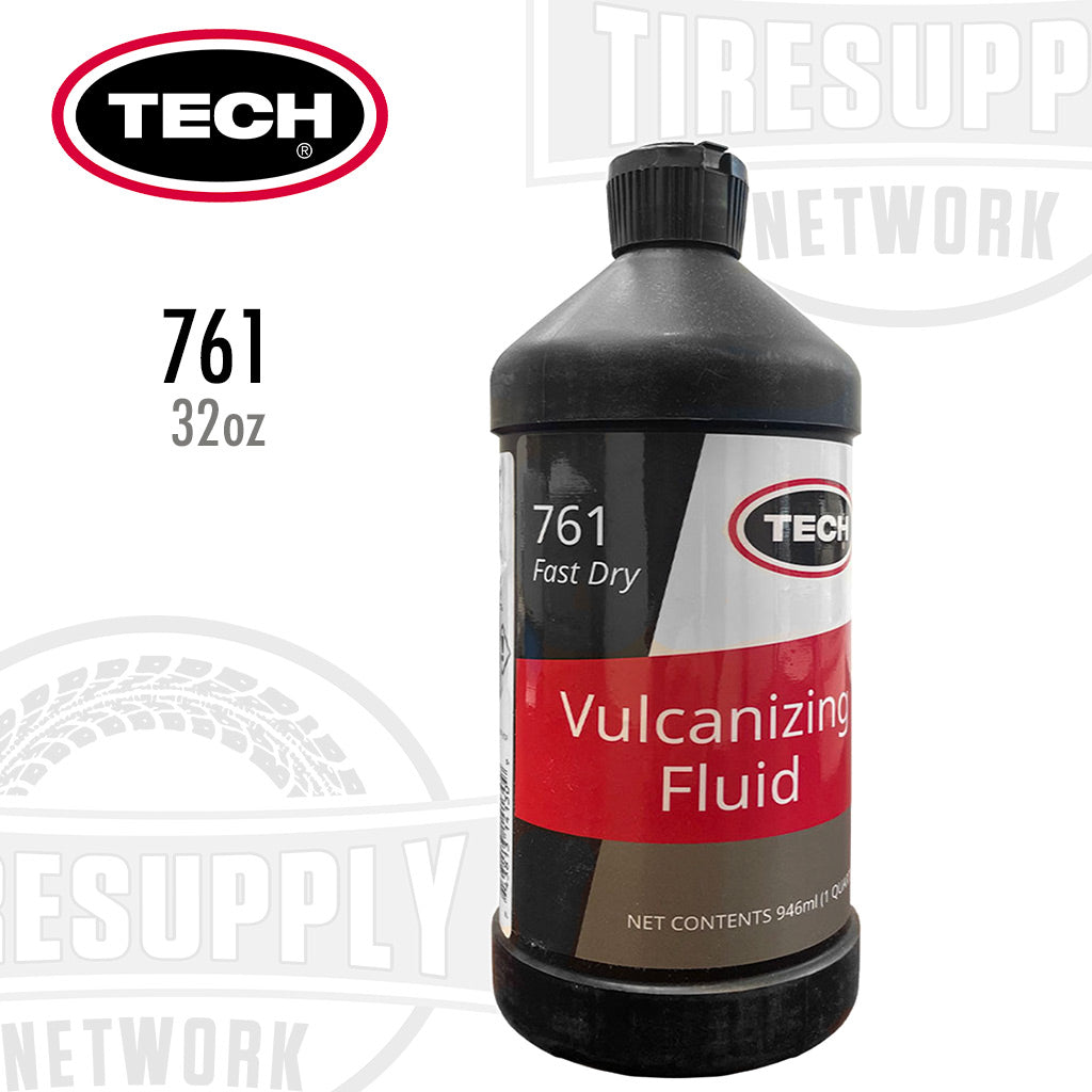 TECH 761 Fast Dry Chemical Vulcanizing Fluid Tire Repair Cement 1-Quart (32 oz) Can