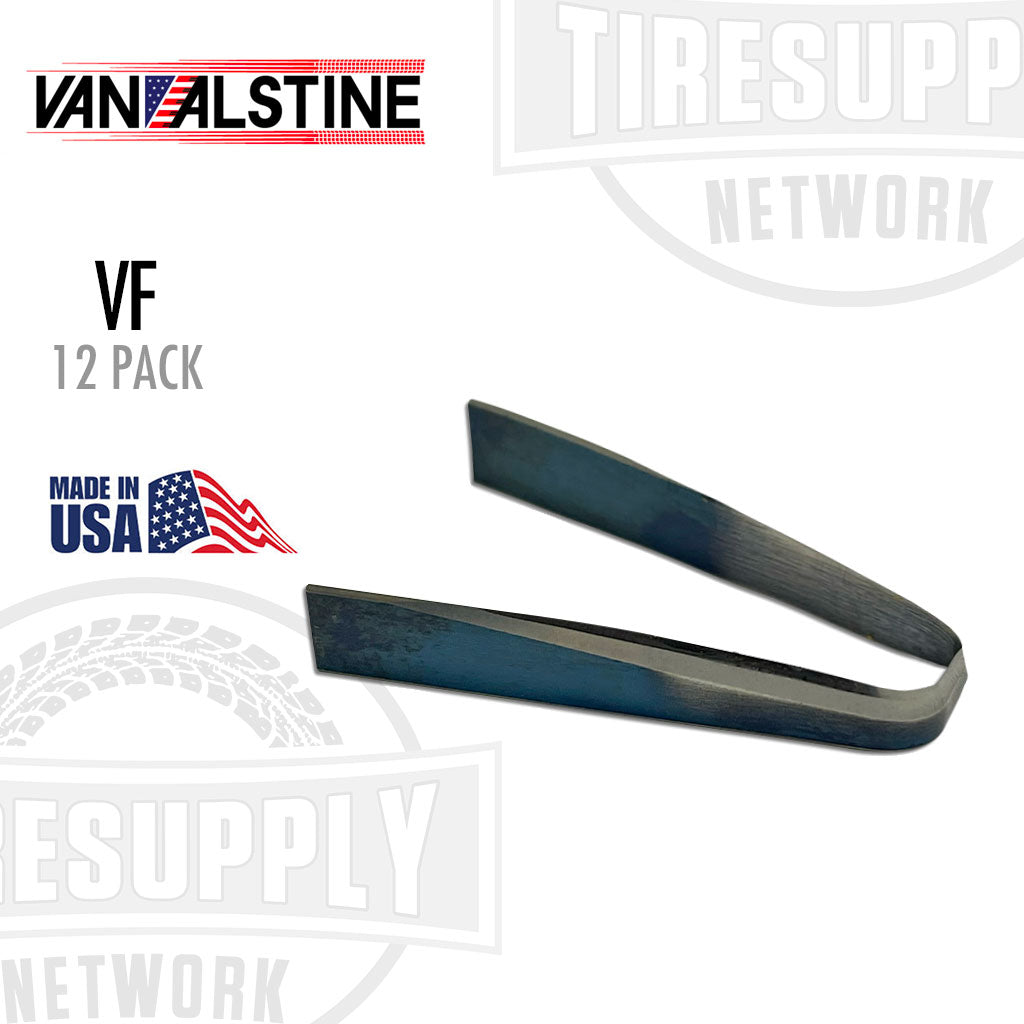 Van Alstine | V (Series) Flat Bottom Grooving Blades, 12 Per Pack - Choose Size (VF*)