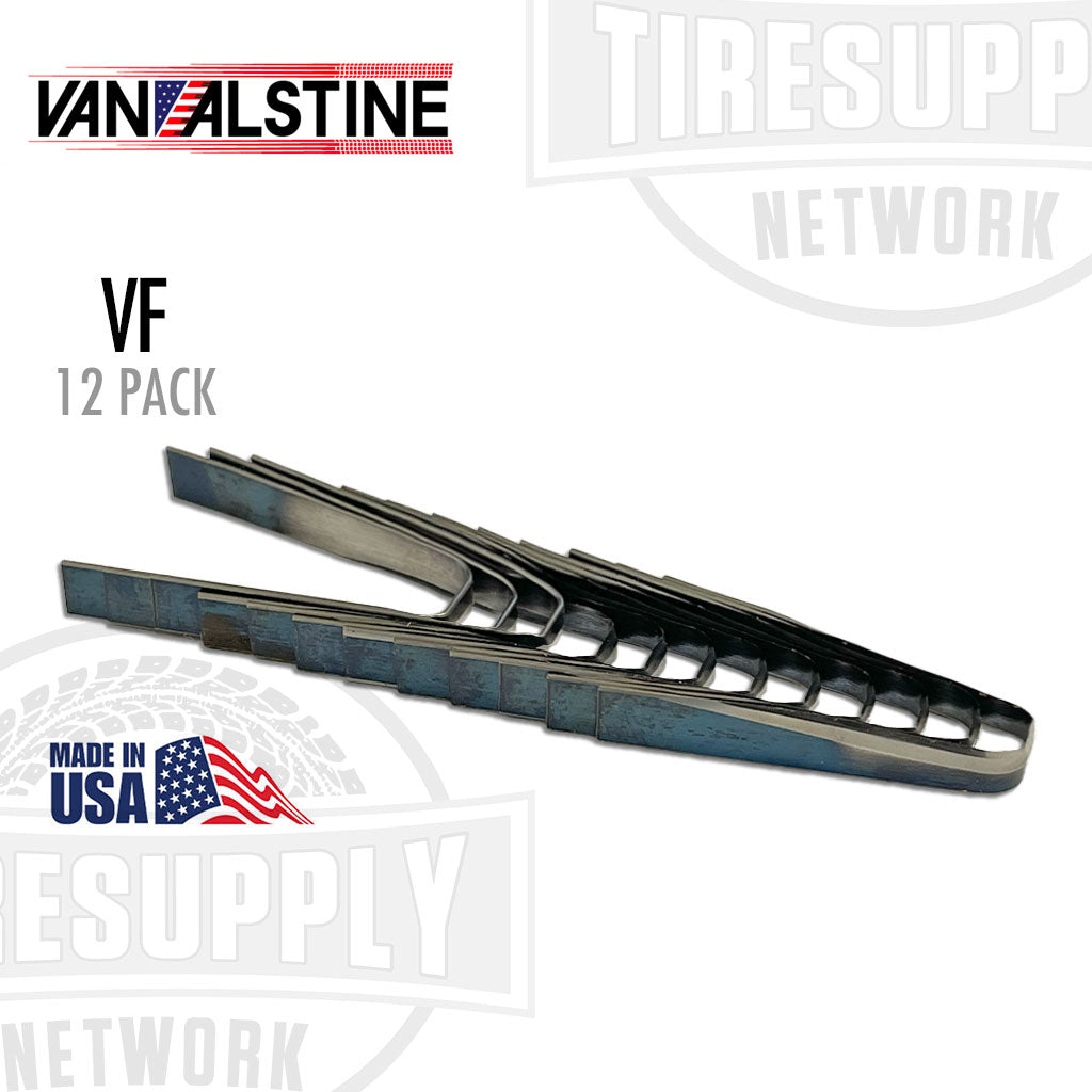 Van Alstine | V (Series) Flat Bottom Grooving Blades, 12 Per Pack - Choose Size (VF*)