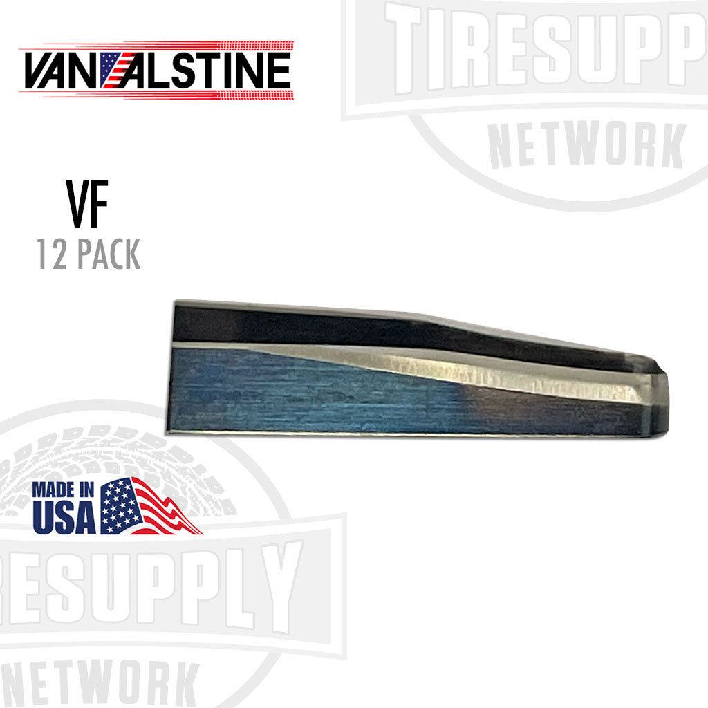 Van Alstine | V (Series) Flat Bottom Grooving Blades, 12 Per Pack - Choose Size (VF*)