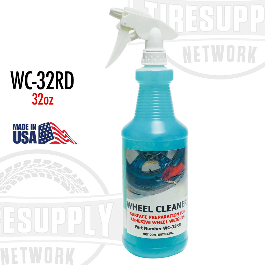 Water-Based Wheel Cleaner for Adhesive Wheel Weights - 32 oz. Bottle (WC-32RD)