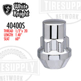 White Knight | Chrome Acorn Socket Key Wheel Lock - Thread Size 1/2″ x 20 (40400S)