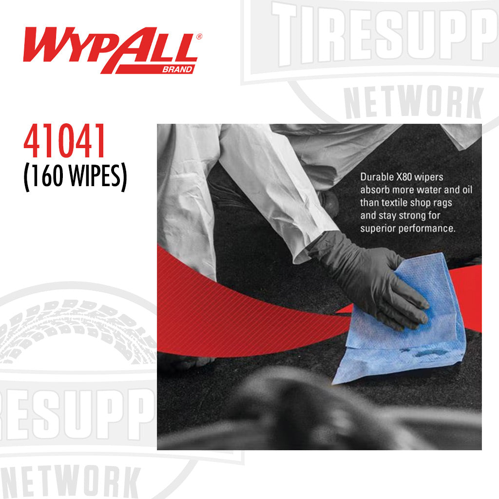 WypAll | X80 Blue Large Rag Box - 160 Wipes (KCC41041) – Tire