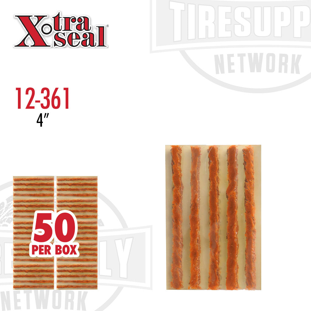 Xtra Seal | Fat Brown 4″ Universal String-Type Tire Repair Plug Inserts (12-361)