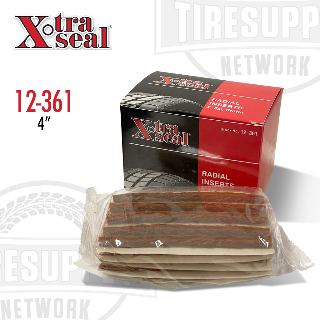 Xtra Seal | Fat Brown 4″ Universal String-Type Tire Repair Plug Inserts (12-361)