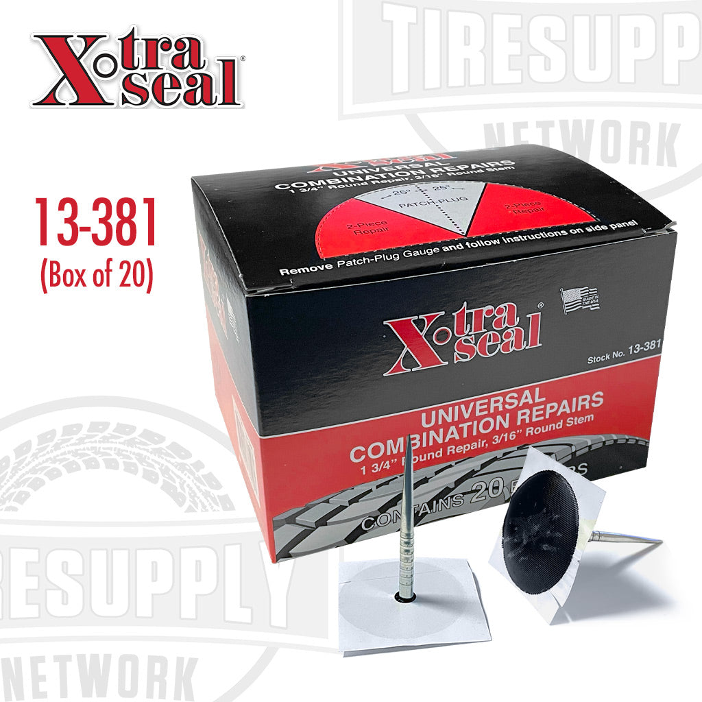 Xtra Seal | Quilled Patch Plug Combo 1 5/8″ Round 5/32&quot; Stem (13-381)