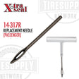 A replacement needle for tire repair alongside its handle, labeled with the brand Xtra Seal and part number 14-317R.