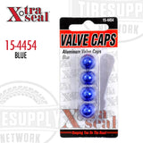 Xtra Seal | Aluminum Valve Cap Blue - 4 Pack (15-4454)