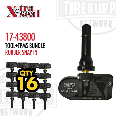 Xtra Seal 17-43800 Tool + TPMS Bundle Aluminum Clamp-In. Qty 16