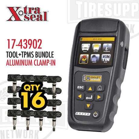 Xtra Seal 17-43902 Tool + TPMS Bundle Aluminum Clamp-In. Qty 16