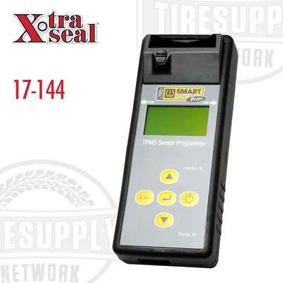 Xtra Seal TPMS Smart Sensor Pro Plus Programming Tool with a digital screen and yellow buttons on the front panel. 17-144