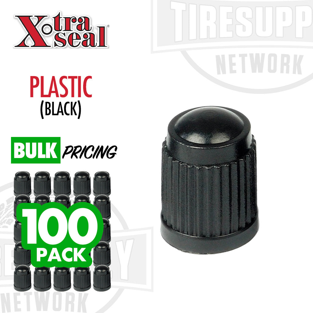 Xtra Seal | Standard Black Plastic Valve Cap - TPMS Compatible (A