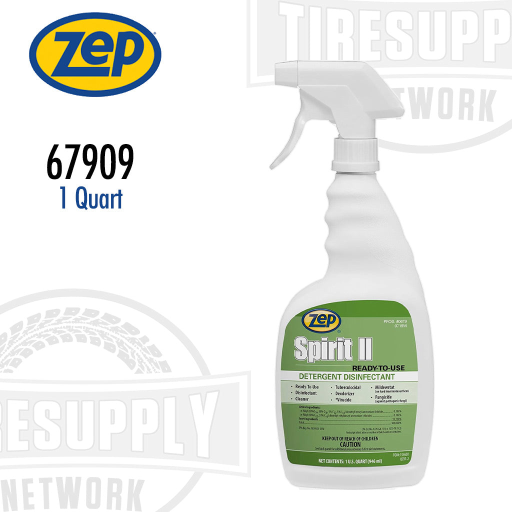 Zep | Spirit II Detergent Disinfectant 1 Quart Spray Cleaner Bottle - Single or Qty 12 (67909)