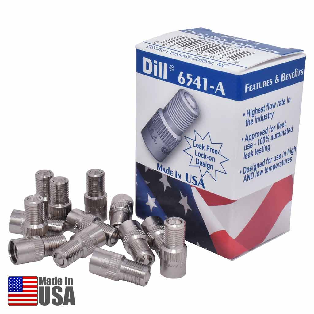 Dill 6541-A Inflate-Thru Dual Seal Valve Cap Extension - Box of 50
