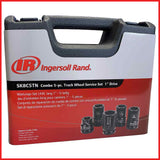 Ingersoll Rand | 1″ Drive SAE and Metric Deep Impact Socket 5-Piece Truck Service Set (SK8C5TN)