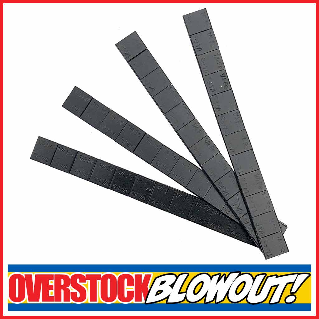 Plombco StickPro Value Line Black Steel 1/4 oz Stick-On Adhesive Tape Wheel Weight