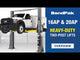 BendPak | 2-Post Lift 20,000 lb Capacity / Adaptable Clearfloor / High-Rise / Heavy-Duty Twin Post Lift 20AP (5175614)