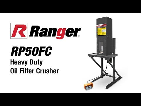BendPak RP-50FC | Ranger 25 Ton Capacity Heavy Duty - Electric/Hydraulic Oil Filter Crusher with Stand