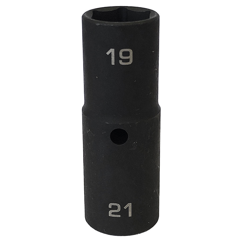 1/2″ Drive 19mm x 21mm Impact Flip Socket - Deep Thin Wall (2708