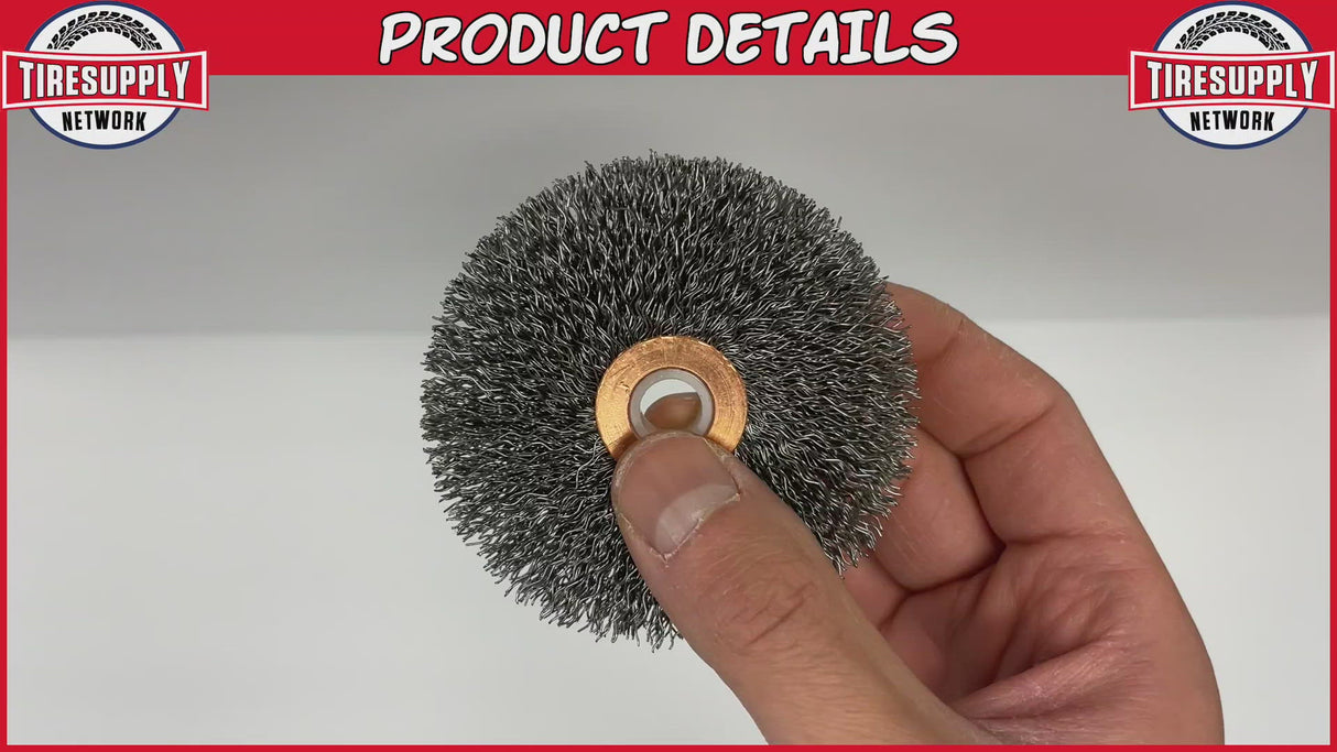 Coarse Wire 3″ Brush Wheel, .014″ Wire Gauge, 1/2″-3/8″ Arbor Hole (WB3C)