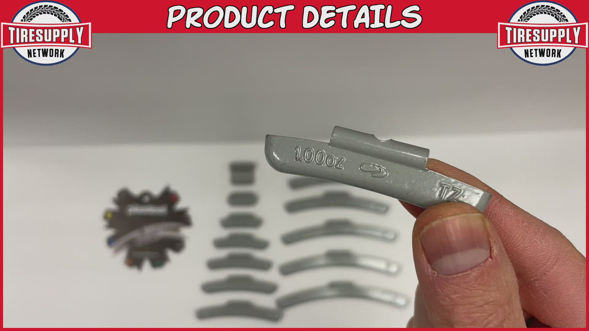 Plombco | T-Style Coated Zinc Clip-On Wheel Weights - Choose Size or Bulk Set