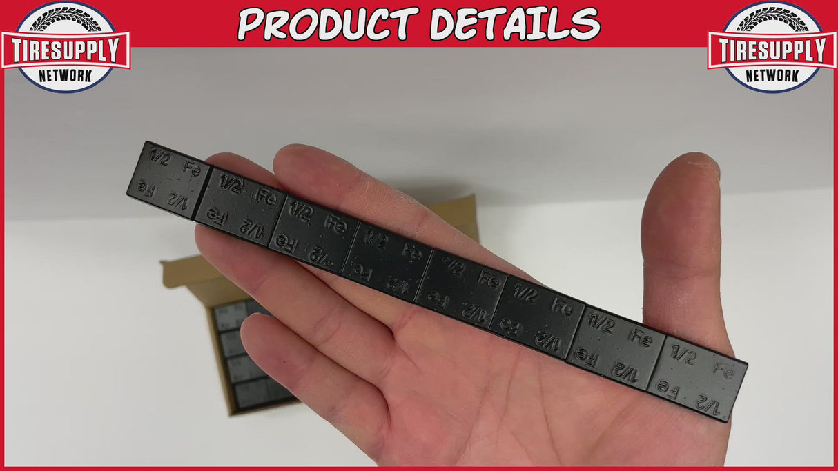 Plombco | StickPro Value Line Steel 1/2 oz Stick-On Adhesive Tape Wheel Weight - Black (VL408FEB-28)